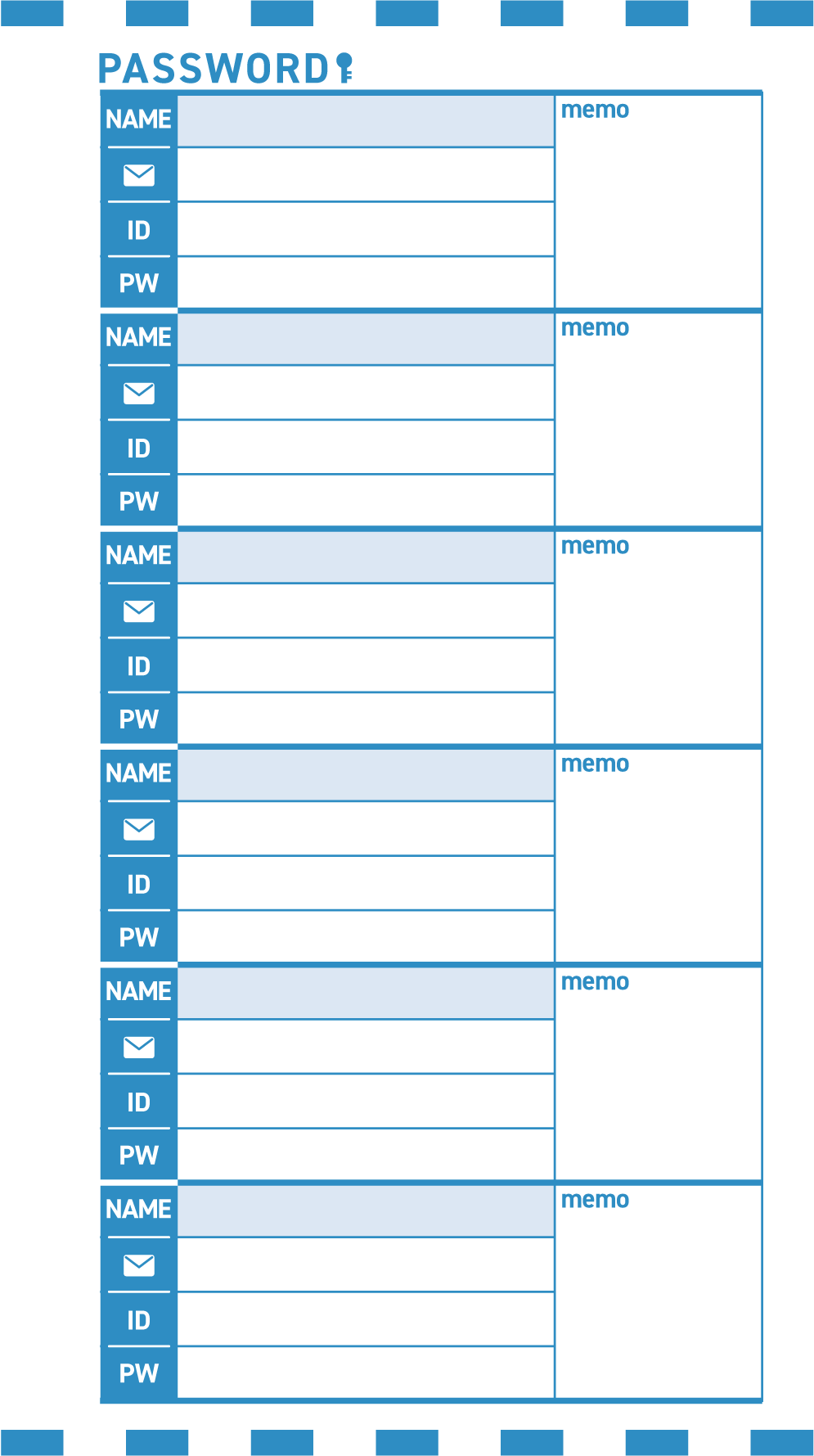 パスワード管理表